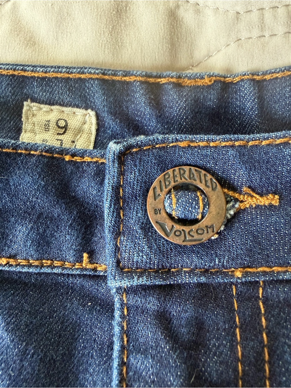 Volcom Women's Dark Blue Boyfriend Denim Shorts - Picture 3 of 9